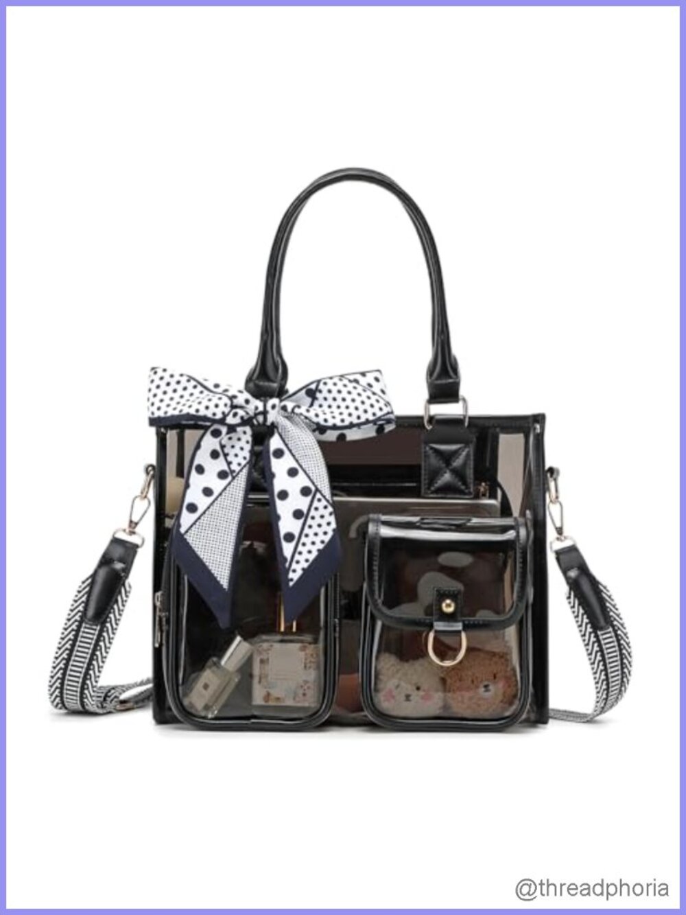 Clear Tote Bag Stadium Approved PVC Waterproof Travel Beach Concert